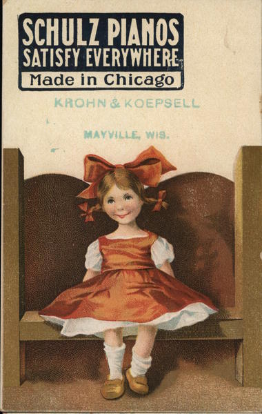 Schulz Pianos Ellen Clapsaddle Advertising