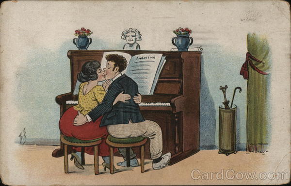 Couple At The Piano Pianos