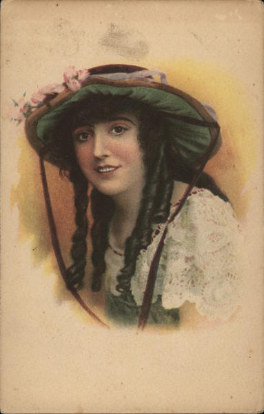 Young Woman in Green Hat (Actress?) Women