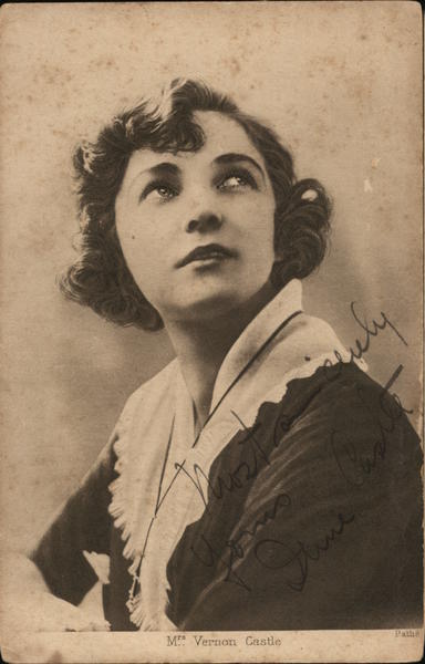 Mrs. Vernon (Irene) Castle - Hand Signed Dancing