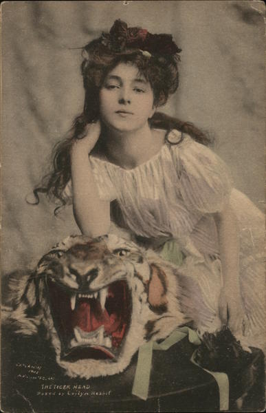 Evelyn Nesbit with Tiger Head Actresses