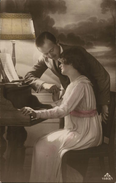 Man and Woman at the Piano Pianos
