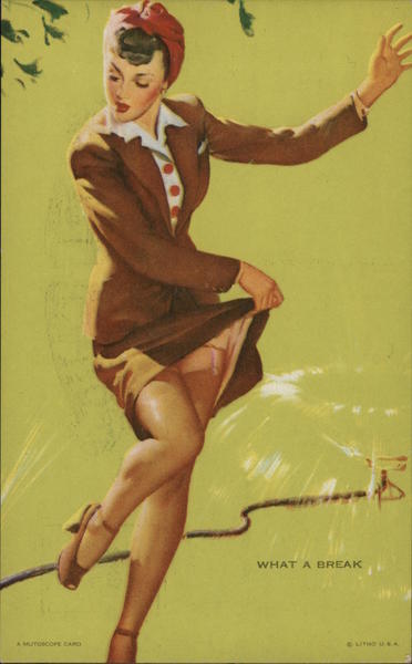 What A Break Gil Elvgren Swimsuits & Pinup