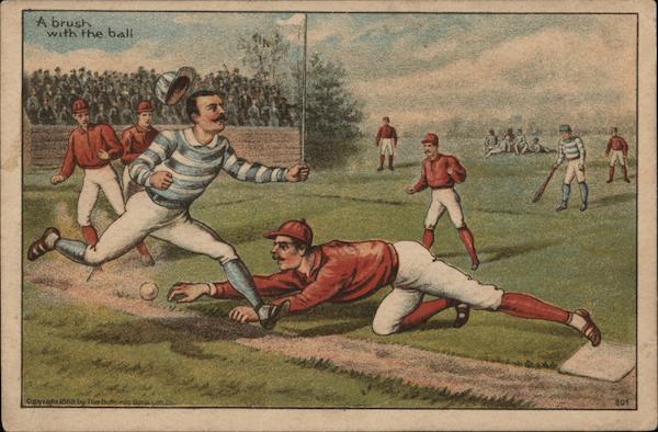 A Brush With The Ball A & P Baking Powder Baseball