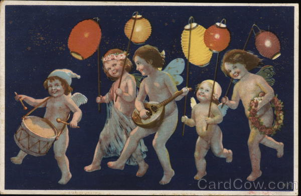 Cherubs playing music Angels & Cherubs