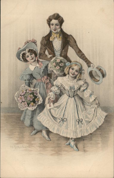 Children dance with their mother Women