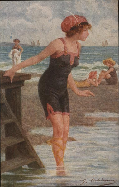 Ladies At The Beach Swimsuits & Pinup