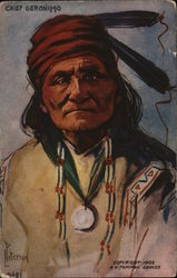 Chief geronimo Native Americana Postcard Postcard