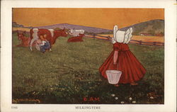 Milking Time Postcard