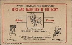 Son's and Daughters of Buttinsky Comic, Funny Postcard Postcard