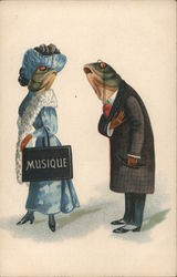 Two Finely Dressed Fish Postcard