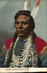 "Curly" General Custer's Scout Native Americana Postcard Postcard Postcard
