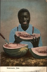 Watermelon Jake Black Americana Postcard Postcard