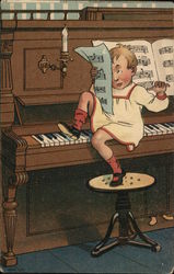 Child At The Piano Postcard