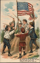 Boys and the American flag Boys and the American flag