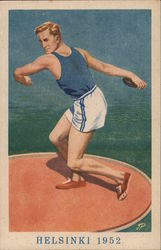 Man Throwing Discus - Helsinki 1952 Olympics Postcard Postcard