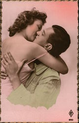 Kissing Couple Couples Postcard Postcard