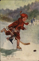 The Hockey Player Postcard Postcard