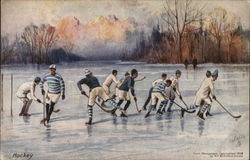 Hockey Team Postcard