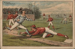 A Brush With The Ball A & P Baking Powder Trade Card