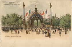 La Porte Monumentale, Exposition University of Paris 1900 Postcard