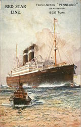 Red Star Line Triple-screw "Pennland" Postcard