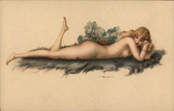 Nude Woman Modèles d'Atelier #4 Artist Signed Postcard Postcard