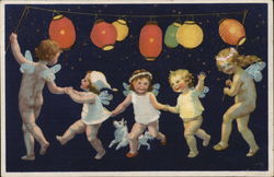 Dancing cherubs Children Postcard Postcard