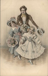Children dance with their mother Children dance with their mother