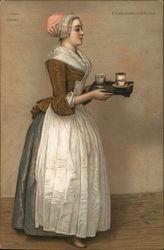Woman Serving Drinks Woman Serving Drinks