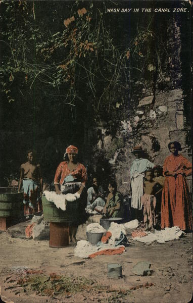 Wash Day in the Canal Zone Panama