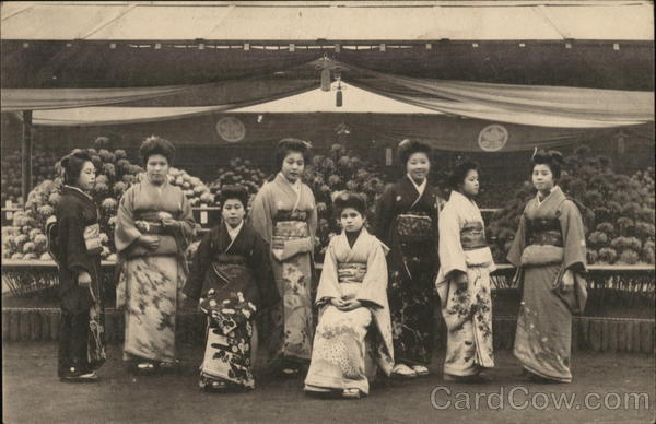 Geishas, or Possibly Yukaku Yoshiwara Prostitutes Japan