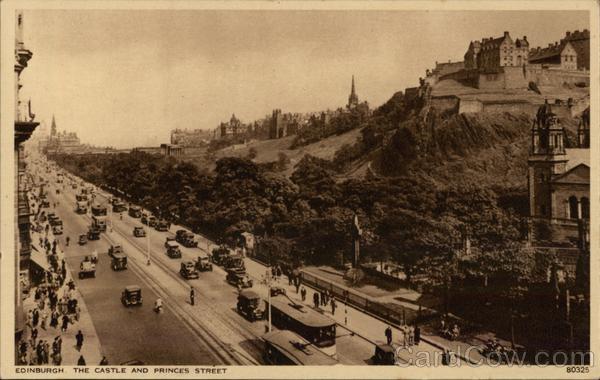 Edinburgh The castle and princes street Scotland