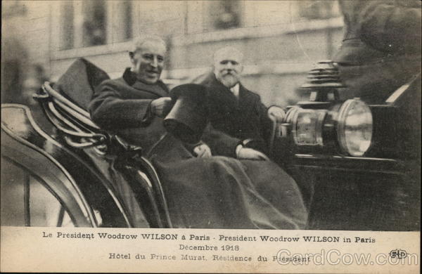 President Woodrow Wilson in paris  Decenbre 1918 Hotel du 