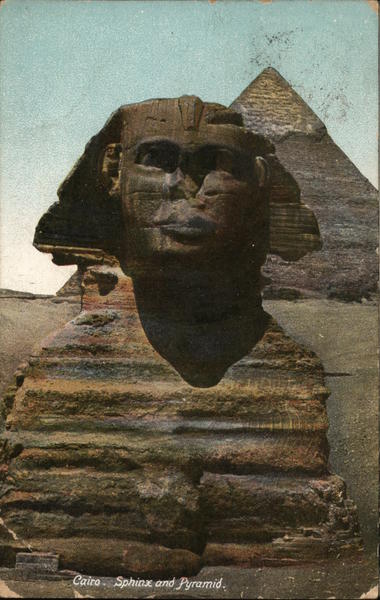 Sphinx and Pyramid Cairo Egypt Africa