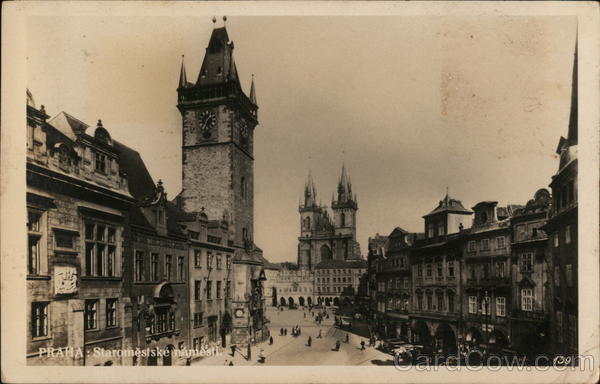 Staromestske Namesti Prague Czechoslovakia Eastern Europe