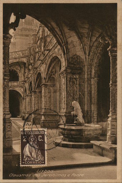 Claustros dos Jeronimos e Fonte Lisbon Portugal