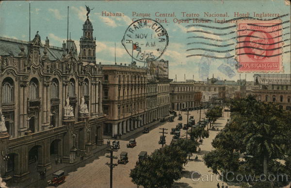 Central Park, National Theatre, English Hotel Havana Cuba