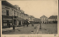 Ecommoy - La Place de la Republique France Postcard Postcard