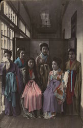 Yukaku Yoshiwara Prostitutes Postcard