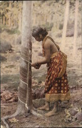 A rubber lapper, Ceylon A rubber lapper, Ceylon