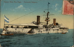 Navy Ship Acorazado Belgrano, Buenos Aires Argentina Postcard 