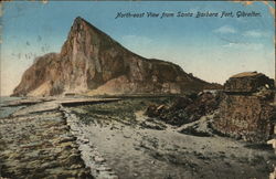 North-East View from Santa Barbara Fort Gibraltar, United Kingdom Postcard Postcard