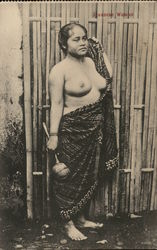 Javanese Woman, Topless Indonesia Southeast Asia Postcard Postcard