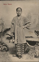 Malay Woman Postcard