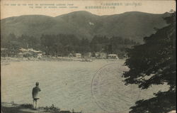 View of the Pier of Motohakone from the Front of Gongen Shrine Japan Postcard Postcard