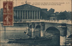 La Chambre des Deputes et le Pont de la Concorde Paris, France Postcard Postcard