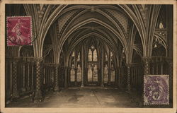 La Sainte Chapelle (Interieur de la Chapelle Basse) Paris, France Postcard Postcard