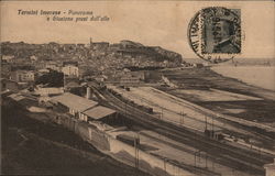 Panorame e Stazione Presi dall'Alto Termini Imerese, Italy Postcard Postcard