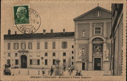 Town Hall and Main Plaza Brembio, Italy Postcard Postcard